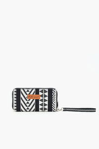 Geometric Charm Wallet - Black