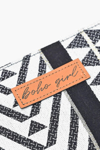 Geometric Charm Wallet - Black