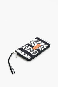 Geometric Charm Wallet - Black