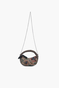 Olive Green Floral Jacquard Mini Hand Bag