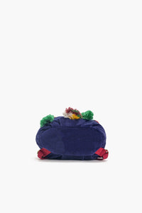 Azure Embroidered Mini Backpack