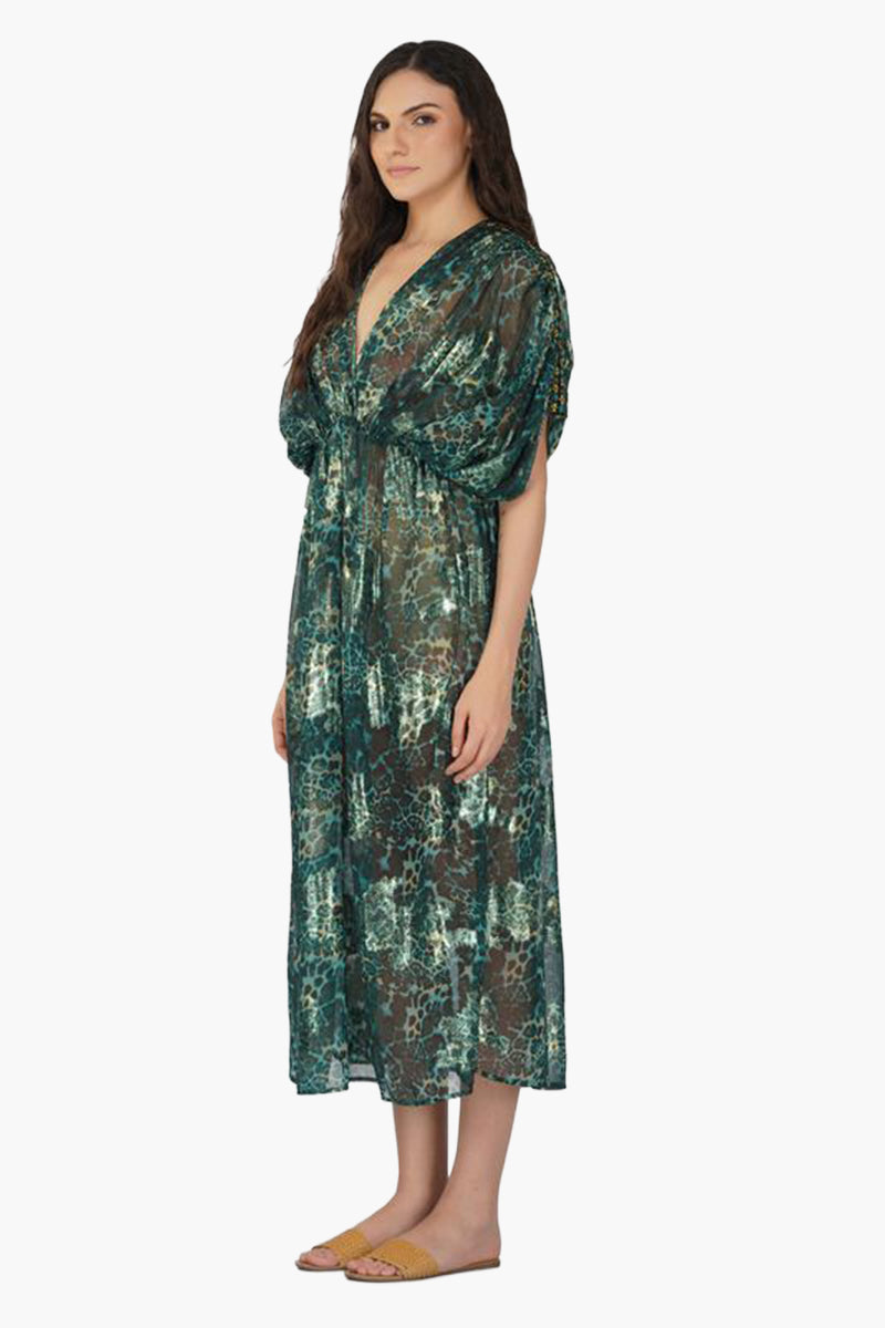 Nevada Tiger Lurex Beach Dress