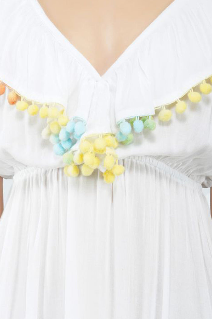 Confetti Fun Pom Pom Mini Dress