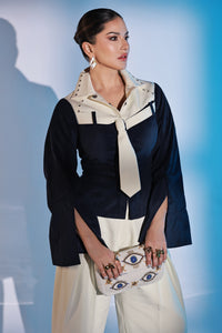 Mystic Eye Fully Beaded Shoulder Bag with Earrings