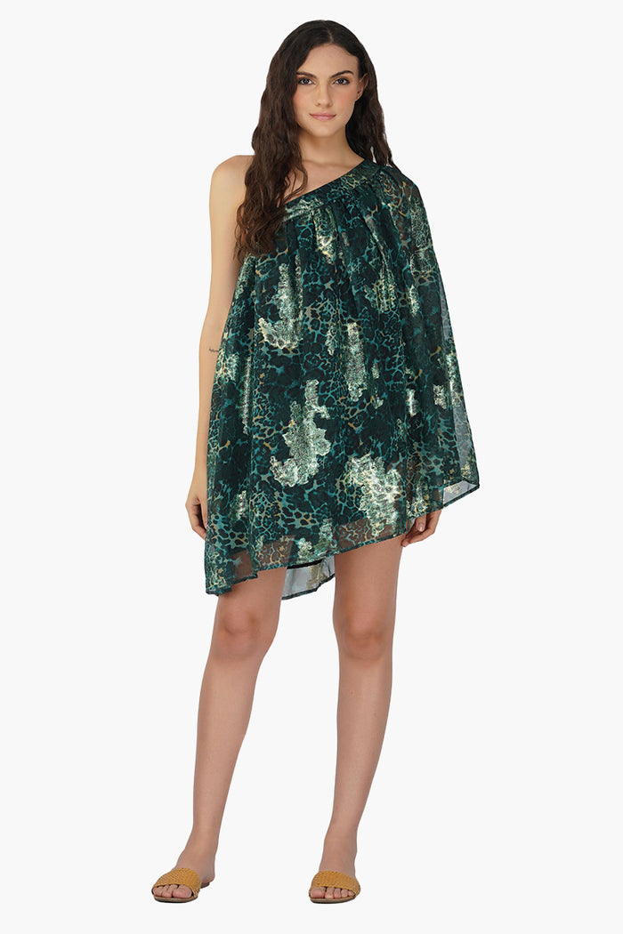 Nevada Tiger Lurex Beach Cover UP Dress