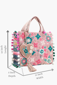 Whimsical Pink Mini Tote Bag