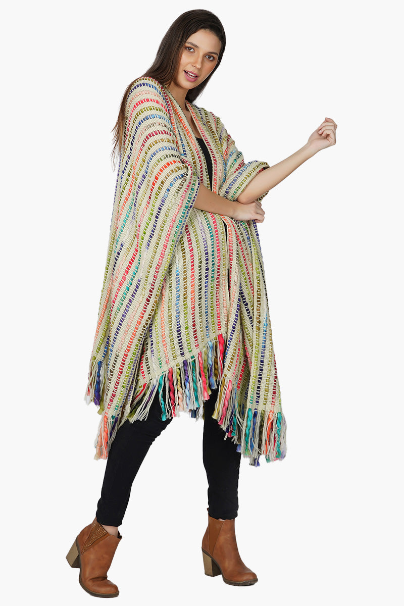 Acrylic Handwoven Bohemian Poncho