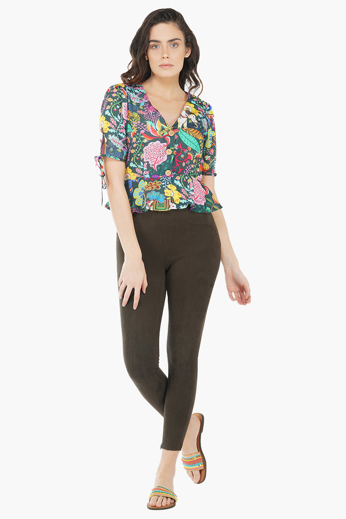Floral Paradise Peplum Top