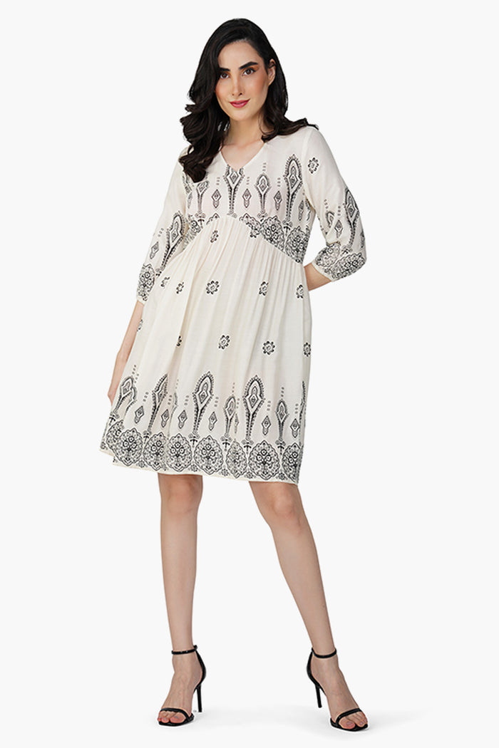 Trendy Boho V-Neck Dress