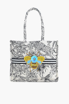Jungle Jamboree Structured Tote Bag