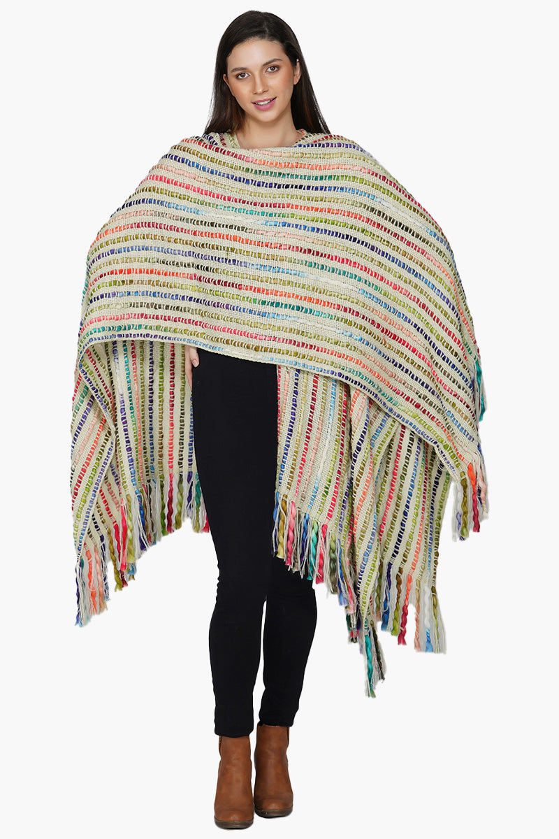 Acrylic Handwoven Bohemian Poncho
