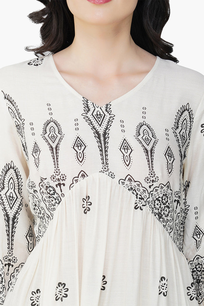 Trendy Boho V-Neck Dress