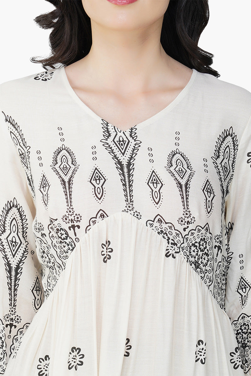 Trendy Boho V-Neck Dress