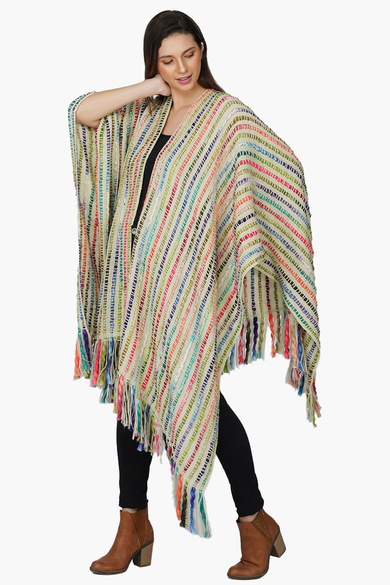 Acrylic Handwoven Bohemian Poncho