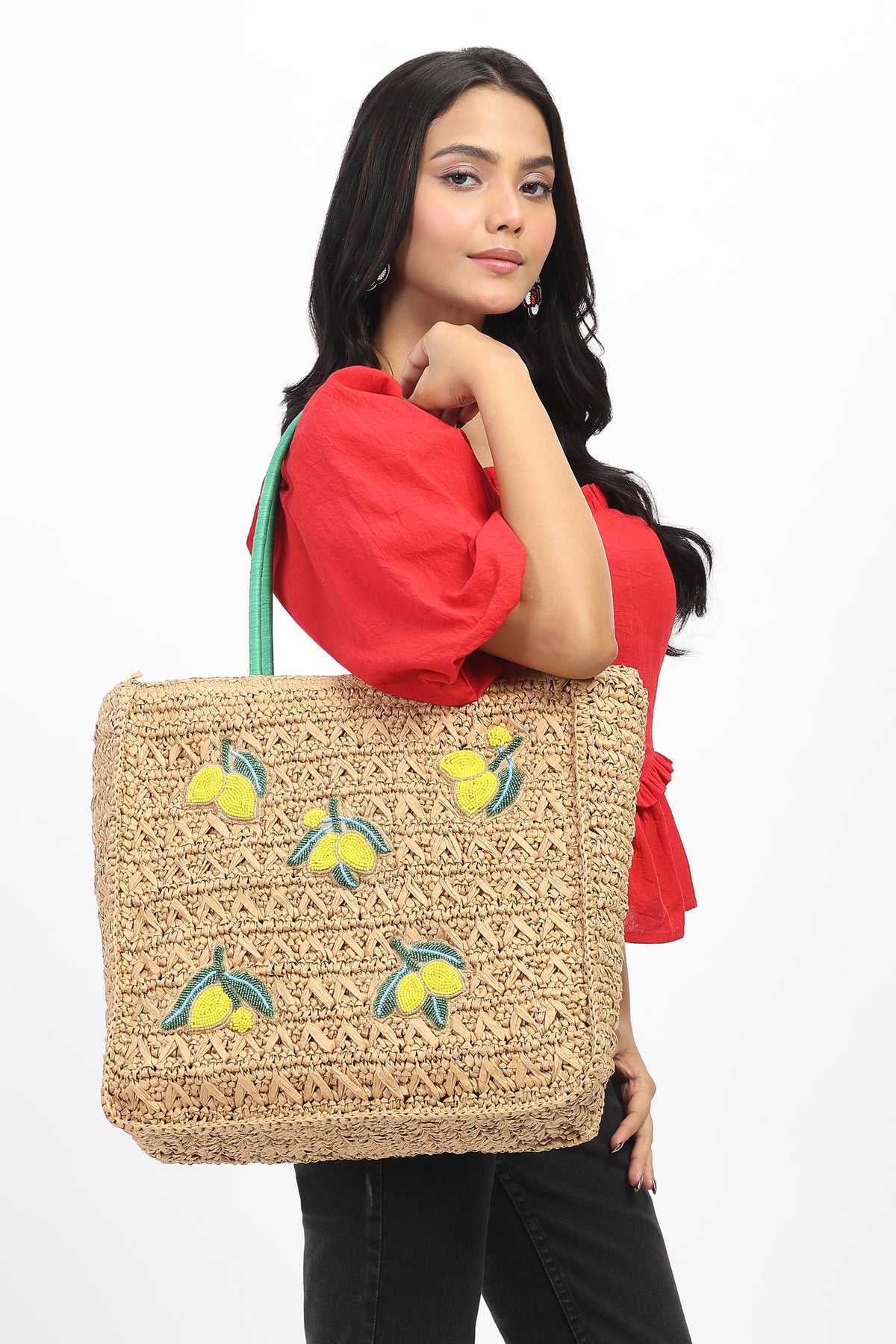 Handcrafted Raffia Oversized Beach Tote Bag
