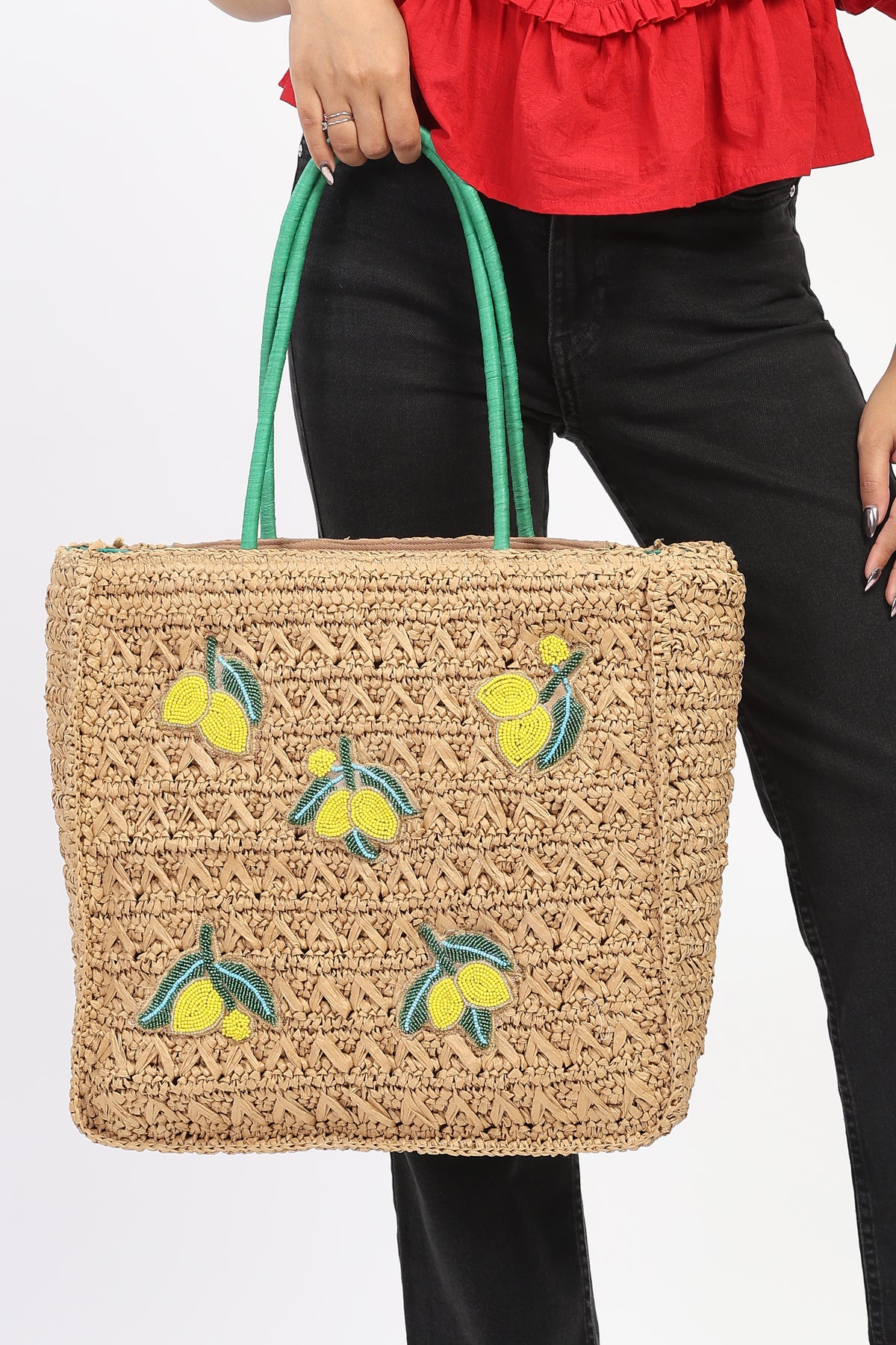 Handcrafted Raffia Oversized Beach Tote Bag