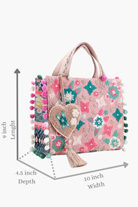 Whimsical Pink Mini Tote Bag