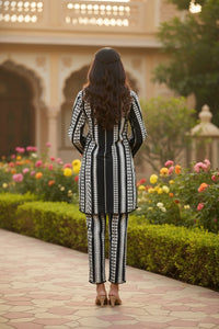 Indo-Western 100% Pure Cotton Geometric Print Co-Ord Set