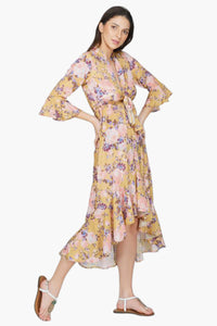 Golden Hour Floral Midi Dress