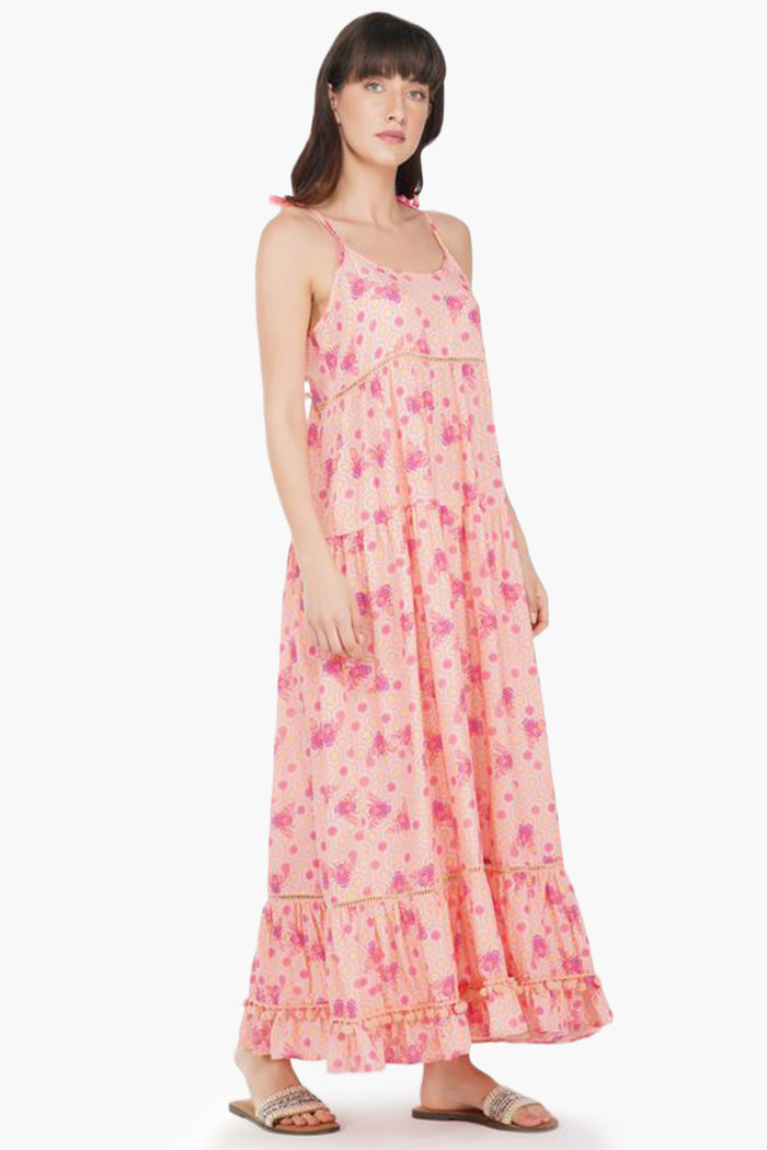 Honeybee Pom Pom Maxi Dress