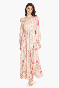 Misty Rose Butterfly Cold Shoulder Dress