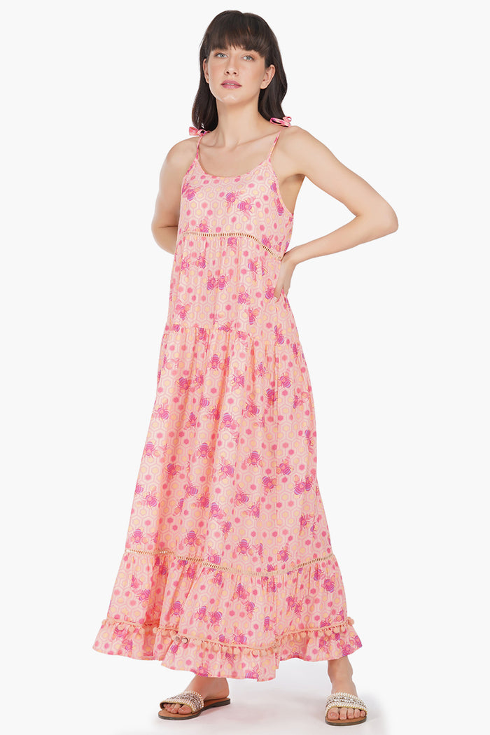 Sweet as Honey pom pom Maxi Dress