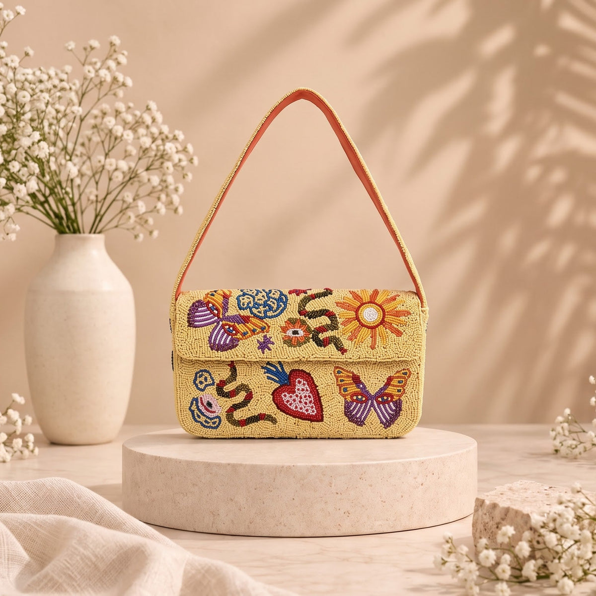 Luna Bead Charm Shoulder Bag