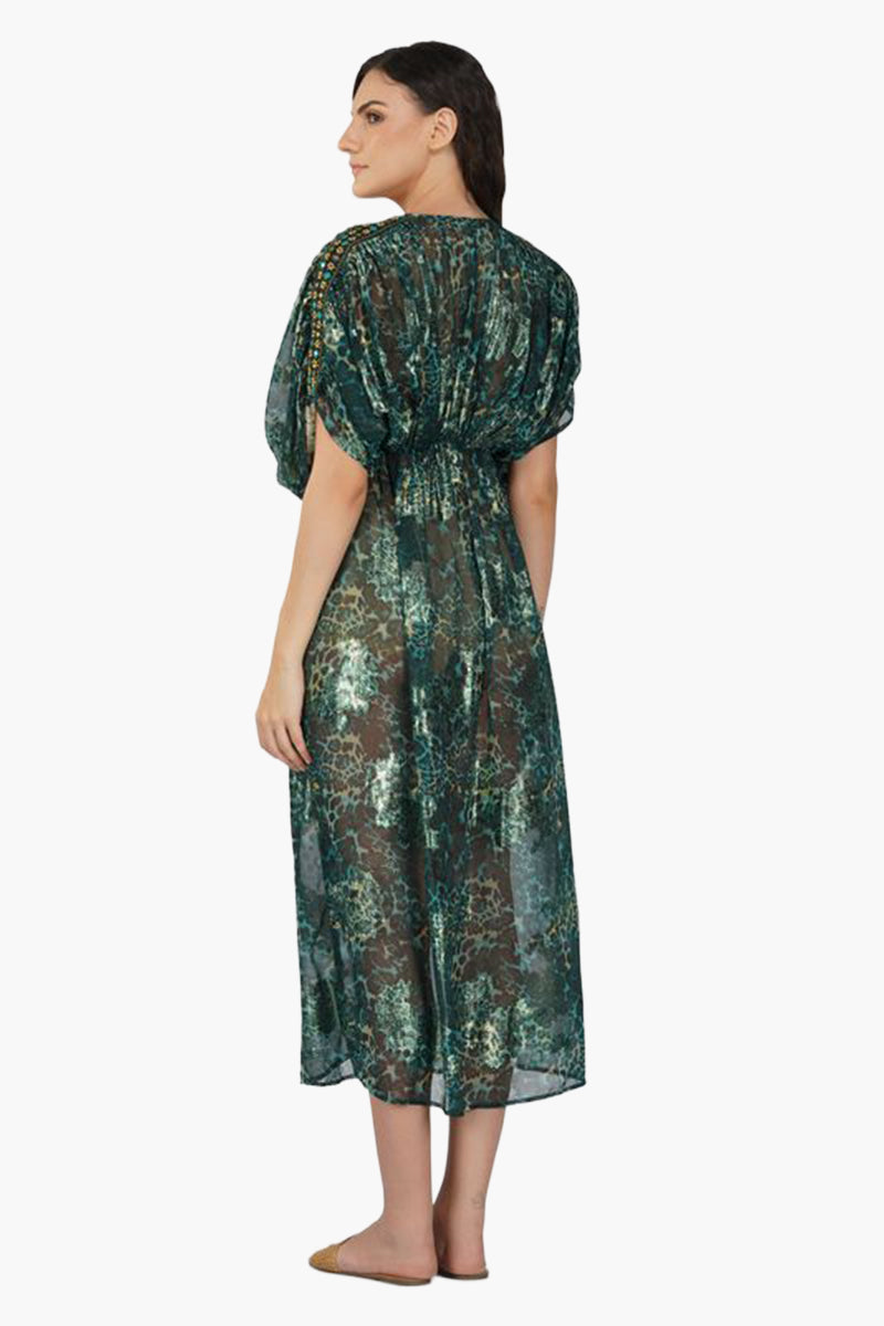 Nevada Tiger Lurex Beach Dress
