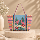 TropiBelle Flamingo Beaded Tote Bag