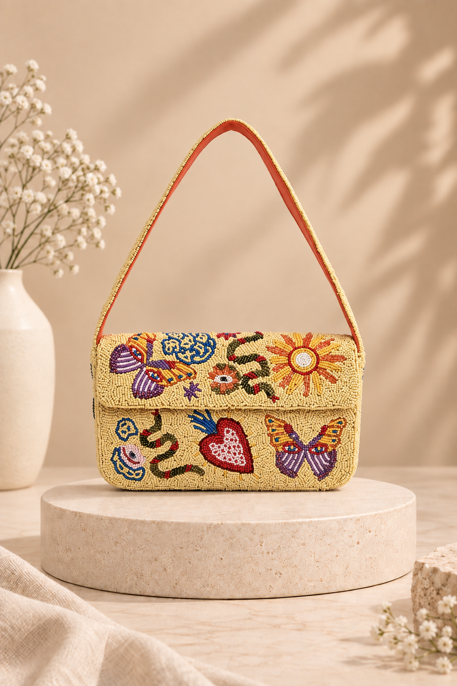 Luna Bead Charm Shoulder Bag
