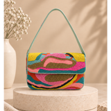 Pastel Dream Hand Beaded Shoulder Bag
