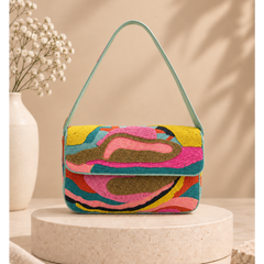 Pastel Dream Hand Beaded Shoulder Bag
