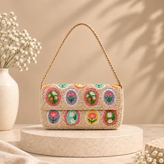 Geometric Print Shoulder Bag For Women