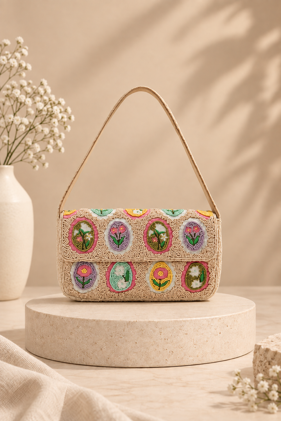 Geometric Print Shoulder Bag For Women