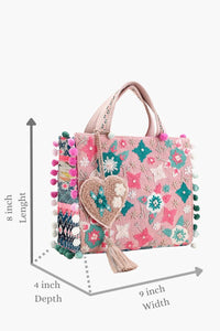 Whimsical Pink Mini Tote Bag