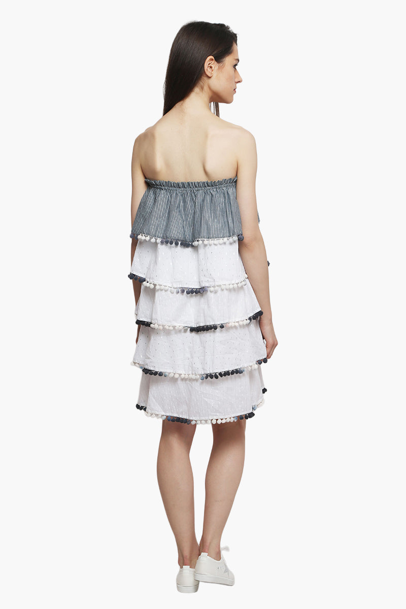 Denim Dream Tiered Mini Dress