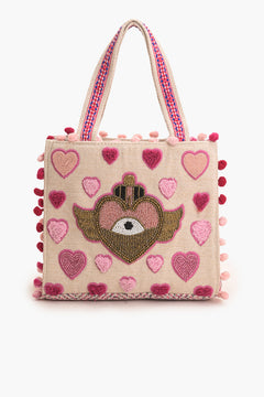 Heartfelt Rose Wings Mini Tote Bag
