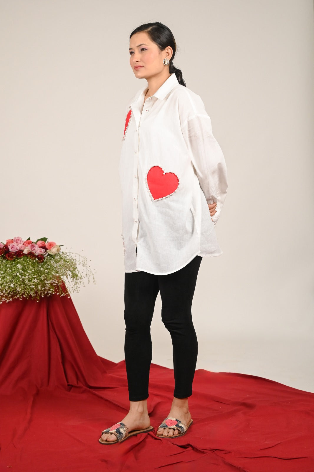 Women Love Valentine Baggy Shirt