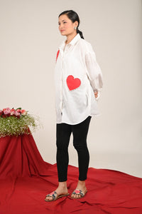 Women Love Valentine Baggy Shirt