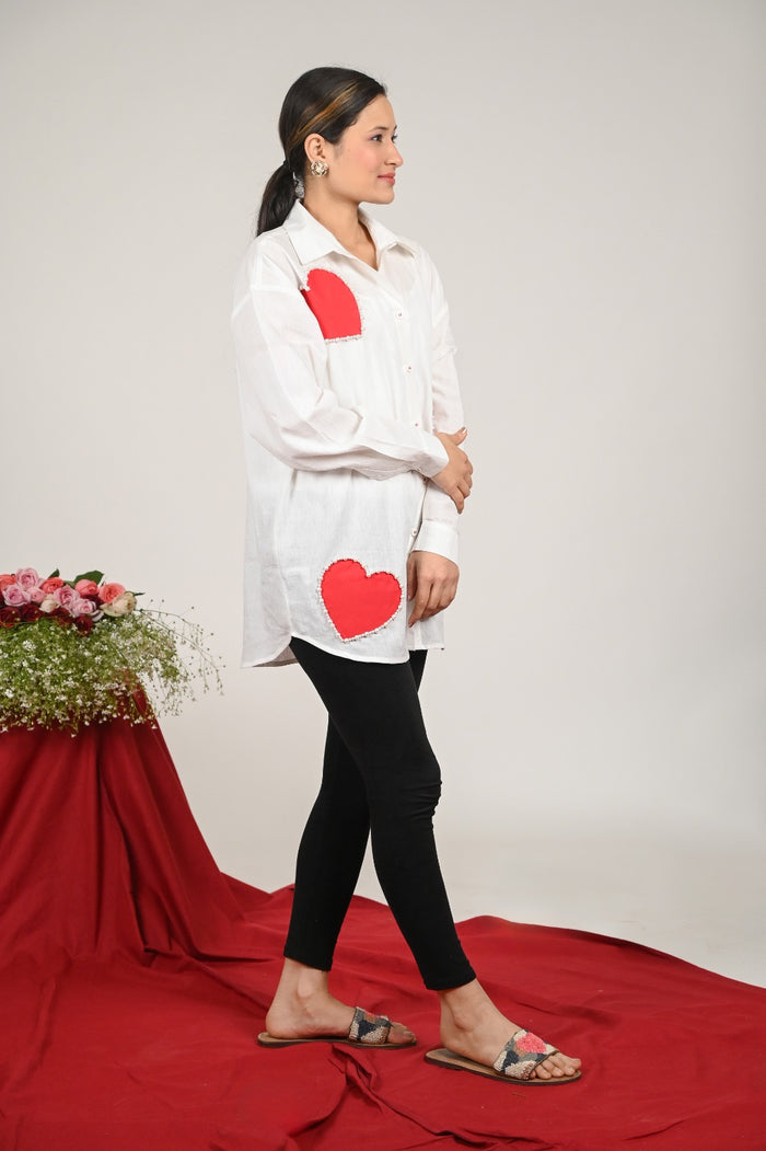 Women Love Valentine Baggy Shirt