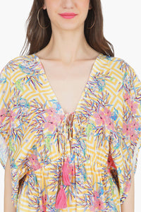 Citrine Spiral Bird Maxi Dress