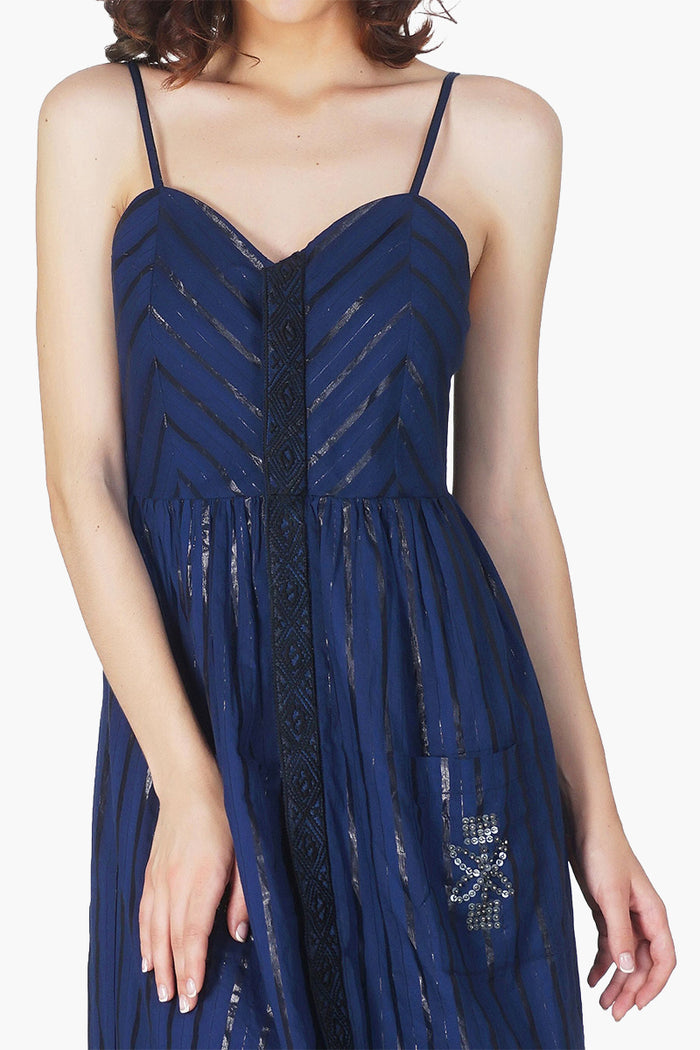Midnight Bloom Midi Dress
