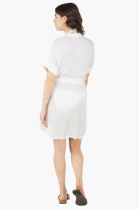 The Elizabeth Pure White T-Shirt Dress