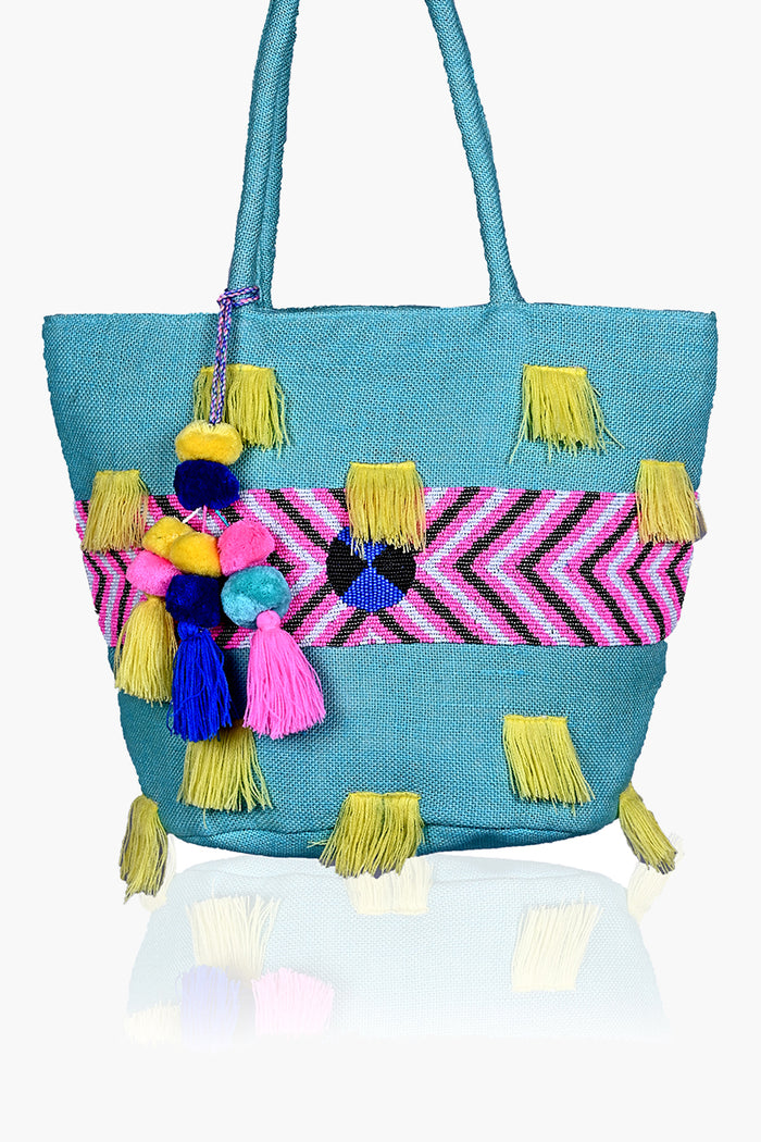Chateau Rose Beaded Tote Bag
