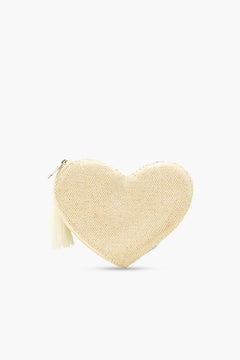 Handmade Rainbow Heart Beaded Pouch - love up Luxury Coin Purse & Mini Clutch