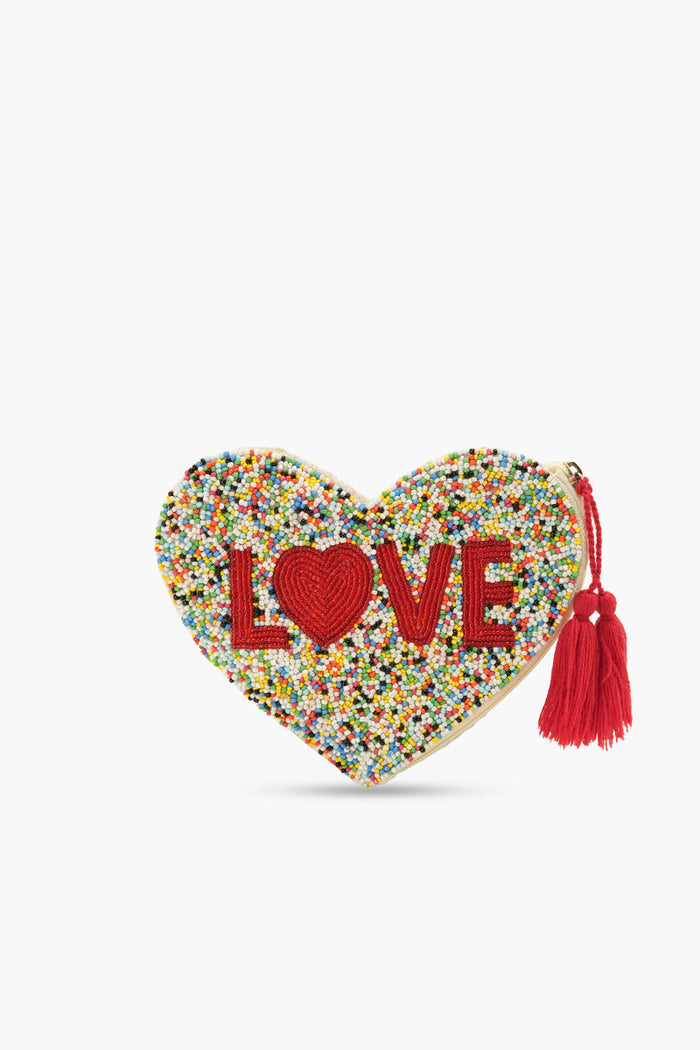Love-Up Speckled Heart Pouch