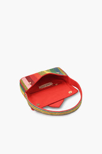 Rainbow Striped Heart Hand-Beaded Shoulder Bag for Women