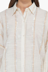 Gold Lurex Stripe Shirt