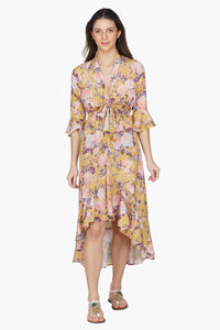 Golden Hour Floral Midi Dress
