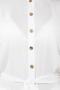 The Elizabeth Pure White T-Shirt Dress